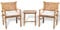 Leepesx 3-TLG. Bistro-Set mit Auflagen, Gartenmöbel Set, Balkonmöbel, Bistroset, Sitzgruppe, Balkon Möbel, Balkon Set, Terassenmöbel, Balkon Sitzgruppe, Bambus