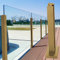 Geländerpfosten Glasklemme Glasgeländerpfosten Gold, Glasklemme Aus Edelstahl Balustrade Panels Spalte Quadratisches Spigot-System Mit Spielautomaten, Bodentreppen-Balkon-Stützclips Einfach Zu Install