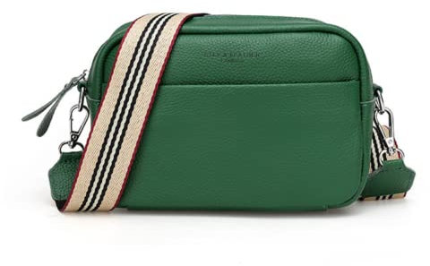 SNOWAQUA Umhängetasche Damen mit Breitem Schultergurt, Brusttasche Damen Klein, Leder Vintage Crossbag, Schultertasche Crossbody, Damen Moderne Taschen (Grün)