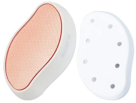 G.Liane Nano Glas Fußfeile Raspel - Kristallglas Hornhautentferner mit Schutzdeckel Trocken&Nass Perfekte Schmerzlose Fußpflege Hornhauthobel für Harte Tote Haut Schwielen Rissigen Fuß(White)