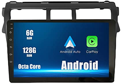 ZERTRAN Autoradio Android 10 Car Navigation Reproductor Multimedia estéreo GPS Radio 2.5D Pantalla táctil paraToyota vios Yaris 2007-2012
