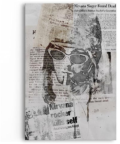 Paul Sinus Nirvana Kurt Cobain Zeitungsartikel Porträt Kunstvoll Rocklegende