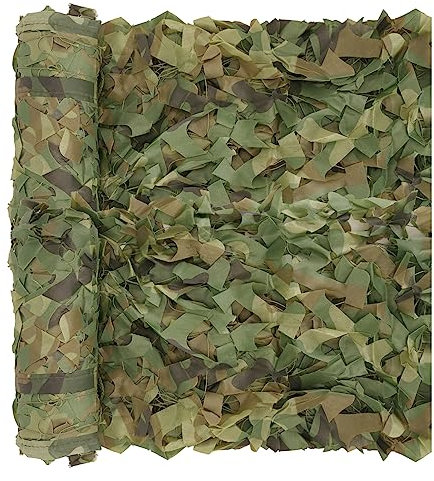 NAKIHOUSE Tarnnetz 1.5x2m Camouflage Netz Jagd Wildcampen Waldlandschaft Outdoor Garten Party Dekorationen Sonnenschutz