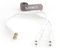 SZRMCC IEC 320 C8 auf Dual C7 Y Splitter Netzkabel Figur C8 Stecker auf 2 x C7 Buchse AC Netzteil Konverter Kabel für LCD Monitor Wand HDTV Sky Q Box PS4 Xbox One (C8 auf 2xC7 Weiß)