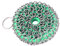 Chainmail Scrubber for Your Iron Pan, Wok or Pan, Dishwasher, Stainless Steel Washing Pot, Net, High Temperature Silica Gel Brush, Good Clean Love (Green, One Size)