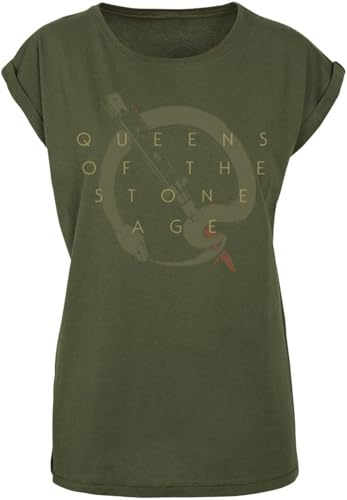 Queens Of The Stone Age In Times New Roman - Snake Logo Frauen T-Shirt Oliv