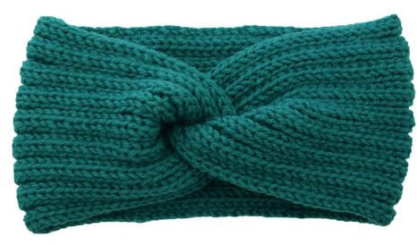 Winter Häkelarbeit Stirnband Mädchen Frauen Haarband Verdicken Stirnbänder Kopfband Haarband Ohrenwärmer Headwrap für Einkaufen Skifahren Laufen,Grün