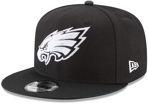 New Era NFL 9FIFTY Black White Adjustable Snapback Hat Cap One Size Fits All, Philadelphia Eagles, Einheitsgröße