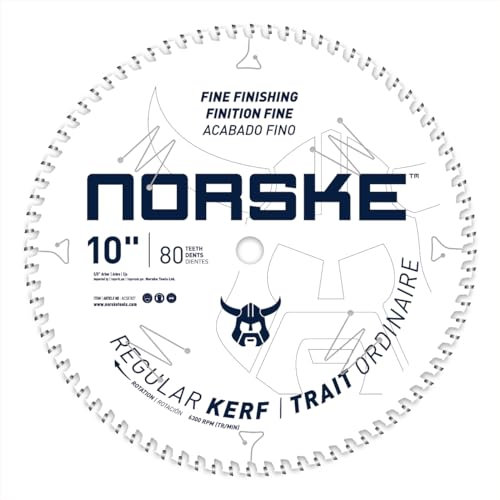 Norske Tools NCSBT027 Schnittmesser für maßhaltiges Holz, pressbehandeltes Holz, Sperrholz und orientierte Strangbretter (OSB) 25,4 cm x 80 Zähne