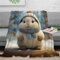 KeAan Niedlicher Hase Kaninchen Decke Kuscheldecke Plüschdecke Printdesign Couchdecke MikrofaserDecke 50x60inch(127x152cm)