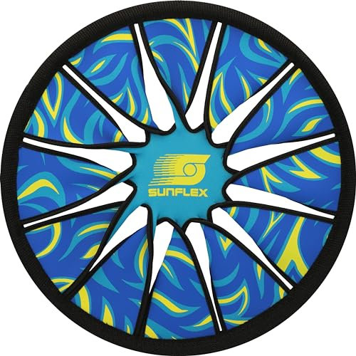 Sunflex Wurfscheibe Venus Flames Bluefire | weiche und leichte Flugscheibe für den Strand und den Park | perfekt für Einsteiger und Fortgeschrittene Spieler | extrem robust und für Jede Altersgruppe