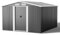 XEMQENER Large Metal Garden Shed with Base, 8x8 FT Lockable Shed with Door and Roof, Outdoor Storage House for Tools, Equipment, Bike, 257x259x178cm, Black