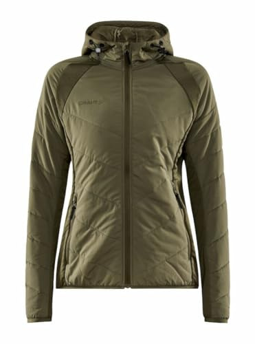 Craft Damen Adv Explore Hybrid Übergangsjacke Damen | Leichte, Wattierte Windjacke mit Jersey-einsätzen | Verstellbare Kapuze Jacke