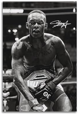 Israel Adesanya Poster Charakter Kunstdruck Foto Dekoration Wohnzimmer Junge Schlafzimmer Dekoration Leinwand Kunst Geschenk 20 x 30 cm Unframe-style-17