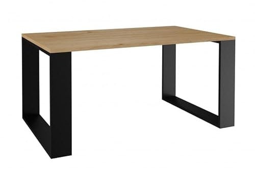 CDF Couchtisch Modern | Farbe: Eiche Artisan-Schwarz | Moderne Bank für EIN Wohnzimmer, Zimmer, Büro | Form: Quadrat Rechteck | Regal für Kleinigkeiten, Zeitungen, Magazine oder Bücher