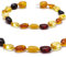 Echtes Bernstein Armband - Ostsee Schmuck - Roh Anti Stress Armband aus Ostsee Natural Stein Perlen - Echter Bernstein Schmuck, beliebt als Glücksstein (BUNT, 20 CM)