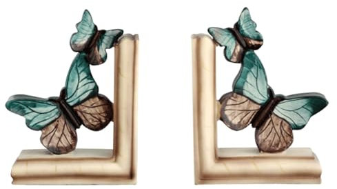 GddOGUK Serre-Livres Bouchons de Livre en résine, Serre-Livres Design Papillon à Double vol, 11.5x6x13.5cm, Serre-Livres Exquis, Beau Cadeau Haute qualité