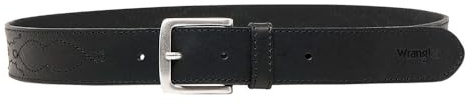 WRANGLER - Gürtel Herren - 100% Leder - Western Stitch Belt - Cognac