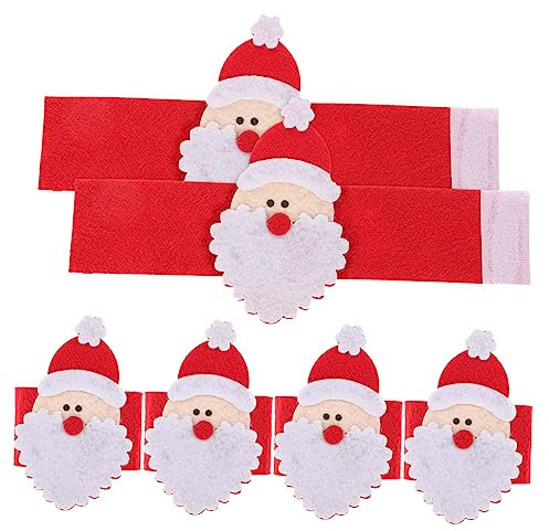 IMIKEYA 6er Set Weihnachts Serviettenringe Aus Filz Festliche Tischdekoration Für Weihnachten Serviette Halter Für Festliche Anlässe Und Dinnerpartys