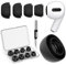 SOGUDE 4 Paar Silikontips für Airpods Pro 1/ Airpods Pro 2 mit Loch zur Geräuschreduzierung, Airpods Pro Aufsätze mit Tragbarer Aufbewahrungsbox, Ersatz Ohrstöpsel mit Cleaner Stift XS/S/M/L-Schwarz