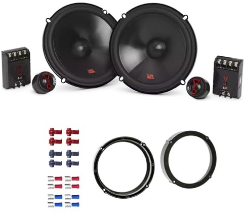JBL Stage3 607C Lautsprecher mit Einbauset passend für VW Volkswagen Polo 6R 2009-2014 Türen vorne/hinten 500 Watt 165mm 2 Wege Kompo