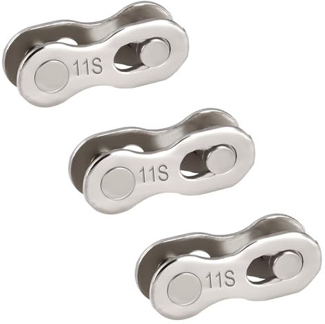 3 Pairs of Durable, Reusable Bike Chain Missing Links for 11-Speed Bikes. Made of Steel, These Quick-Release connectors are Perfect for Easy Repairs on Road and MTB Cycling.