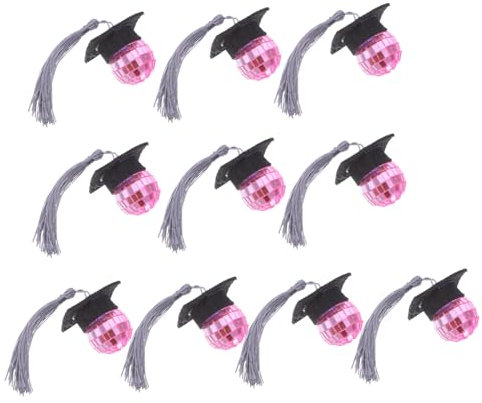 SOLUSTRE 10 Stück Grad Cap Cupcake Topper silvester dekoration Party Dekorationen Cupcake-Topper mit Abschlusskappe Abschlusskuchendekor Abschlusskappendekoration Cupcake Grad Cap Decor