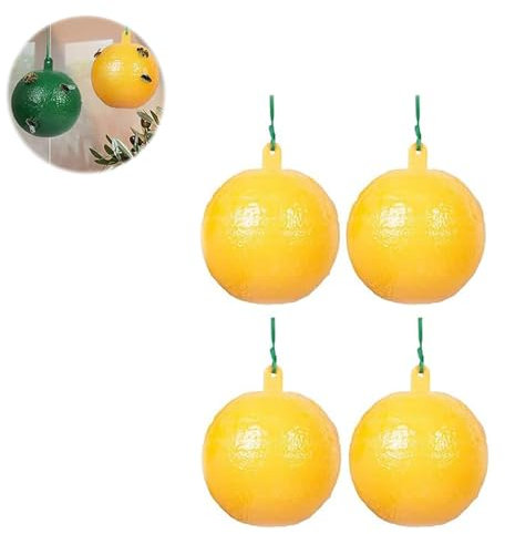 PZCC Boule Anti-Mouches Suspendue, 360°Piège à Insectes, Piège à Mouches des Fruits Collant, ÉTanche, Protection Solaire, Convient pour Jardin, Verger, Plantes, Fleurs