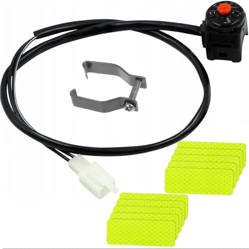 ZAMDOE Interrupteur de klaxon pour Guidon de Moto, Bouton de klaxon Universel 7/8 22 mm, Coupe-Circuit pour Guidon Enduro, Moto, VTT, Dirt Bike, Pit Bike, cyclomoteur