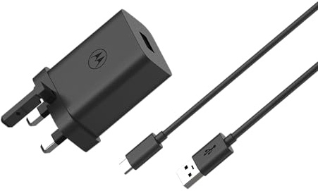 Motorola Chargers - TurboPower 33W USB-PD Mains Wall Charger/Power Adapter with 1m USB-A to USB-C cable. IMPORTANT - Genuine Motorola Product with the 'M' logo (Paper cover).