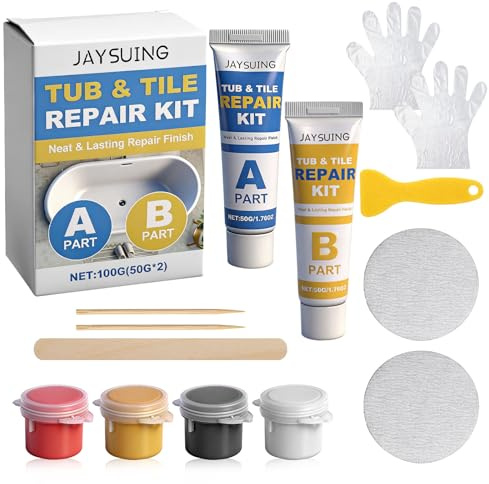 Fliesenreparaturpaste, 100g Keramik Reparaturset, Reparaturmittel für keramische Fliesen Fliesenreparaturset Kratzer Reparaturpaste Zum Reparieren Von Kratzern Löchern Rissen