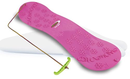 Jamara 460393 Snow Play Snowboard 72cm - aerodynamische Bauweise, Ziehschnur mit Griff, extra Glatte Rutschfläche auf der Unterseite mit Gleitkufen, Anti Rutsch Oberfläche auf der Oberseite