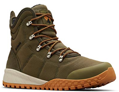 Columbia FAIRBANKS WATERPROOF OMNI-HEAT Waterproof Men's Snow Boots, Green (Nori x Canyon Gold), 14 UK
