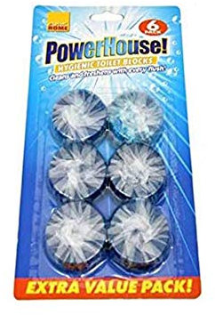 Powerhouse 30 x Hygienic Blue Cistern Drop In Toilet Blocks (Pack of 5 x 6)