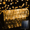 XUNATA LED Solar Lichterschlauch 10M 100 LEDs Lichter IP65 Wasserdicht Schlauchlicht Lichtschlauch für Garten, Weihnachten, Hochzeit, Party (Warmweiß, 10m (100LEDs) + 2m lead cable)