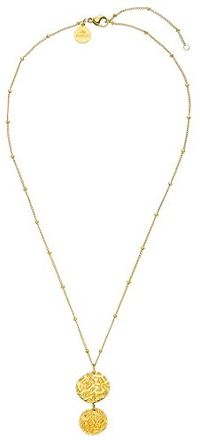 PURELEI® Malihini Coin Kette Damen (Gold) – Halskette Damen aus langlebigem Edelstahl – Wasserfeste Kette mit Anhänger – 40-45 cm Länge verstellbar – Halskette für deinen individuellen Look