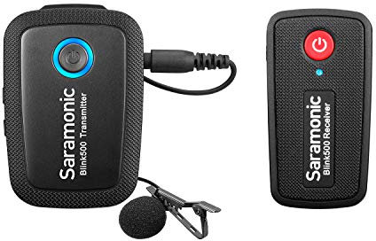 Saramonic Blink 500 Système de Microphone sans Fil Double Canal Ultra Compact TX+RX pour Appareil Photo Reflex numérique sans Miroir - 2,4 GHz