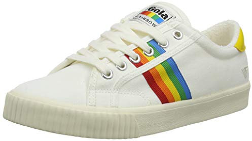 Gola Damen Tennis Mark Cox Rainbow II Sneaker, Off White/Multi, 36 EU