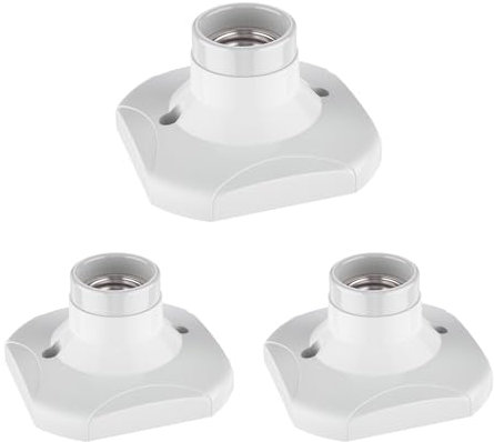 ledscom.de 3 Stück Deckenleuchte/Lampenfassung ELEKTRA, weiß, 1x E27 max. 60W