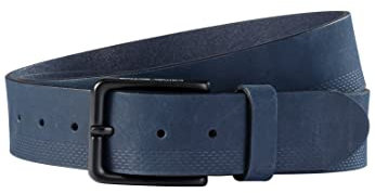 camel active Herren Gürtel aus Nubukleder Dunkelblau, menswear-S