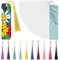 Tenare 50 Stück Sublimation Leeres Lesezeichen Sublimation Metall Aluminium DIY Lesezeichen mit Loch und Bunten Quasten für Geburtstag Hochzeit, Quasten Leeres Lesezeichen, Einseitiger Druck