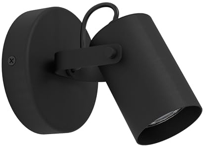 EGLO LED Deckenlampe Sorego, Deckenleuchte mit schwenkbarem Spot | Deckenstrahler aus Stahl in schwarz, Deckenspot mit GU10-Leuchtmittel, warmweiß