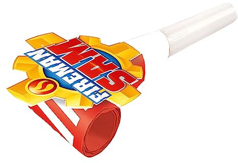 amscan 9912969 Offiziell lizenzierte Feuerwehrmann Sam Party Blow-Outs, Mehrfarbig