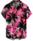 Mens Summer Hawaiian Shirts Short Sleeve Casual Button Down Front Pocket Summer Aloha Party Shirt Beach Surf Palm Tree Holiday Print Hawaii Shirt Unisex Sales Clearance Tee