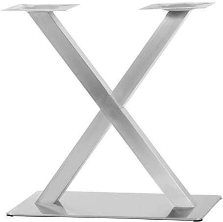Esyogen Edelstahl Tischbeine X Form Design Tischgestell Tischfuß Tischuntergestell Bistrotisch 72cm Edelstahl Tischgestell