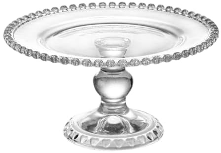 Cabilock Assiette à Fruits Plateau à Desserts Plateau Collations en Verre Cristal Finition Texturée 1 Pièce pour Fruits Bonbons Gâteaux Apéritifs pour Mariages Anniversaires Dîners Usage