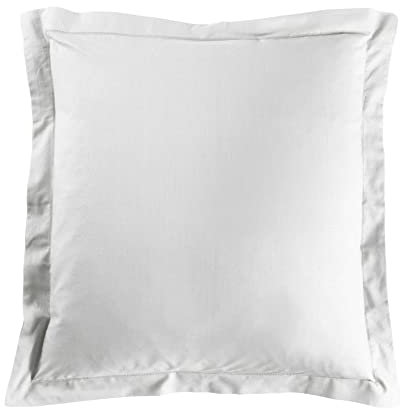 douceur d'intérieur, Taie d'Oreiller (63 x 63 cm) Lina Blanc, 100% Coton