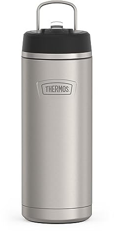 ICON SERIES BY THERMOS Stainless Steel Water Bottle with Straw Lid, 32 Ounce, Matte Stainless Steel