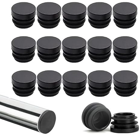 40 Stücke 16mm Rohrstopfen Rund Kunststoff Lamellenstopfen Rund Endkappen zur Rohrabdeckung von Stahlrohr,Alurohr & Aluprofil für Stahlrohr Tabelle Stühle Möbel Spazierstöcke Metallständer