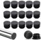 HORREX 16mm Embout Pied de Chaise 40 Pièces Tampon Chaise Bouchon Pied de Chaise Bouchon Plastique Rond Embout Bouchons pour Tube de Chaise Bouchon Pied de Chasie Pied de Chaise Protection